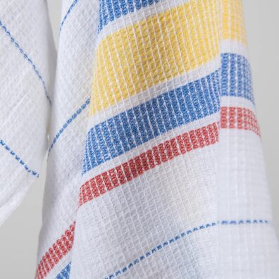 Pellava puuvilla valkoinen raidallinen kylpypyyhe