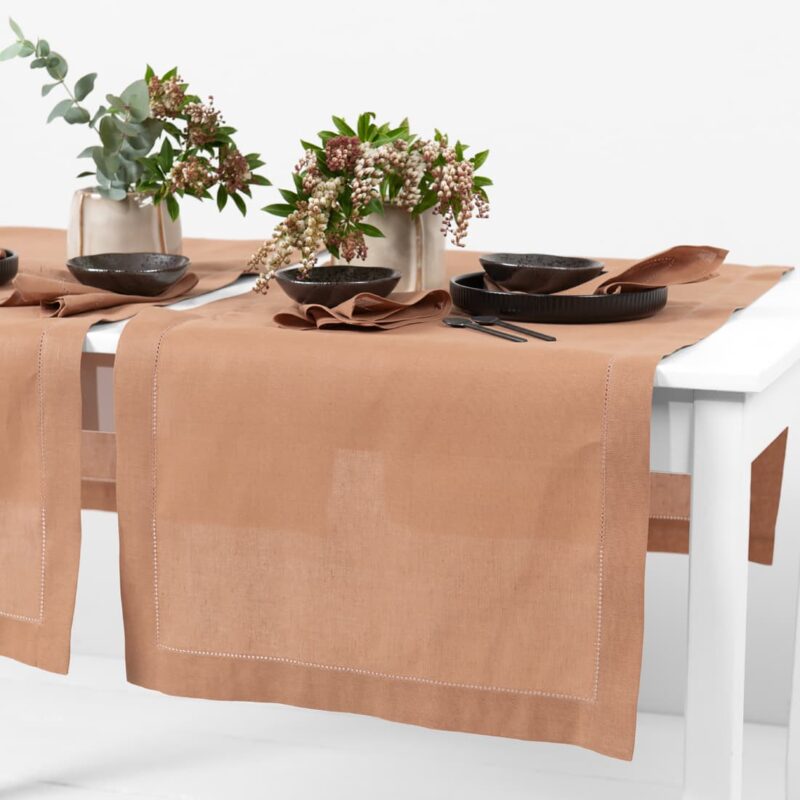 pellava puuvilla vaaleanruskea kaitaliinat