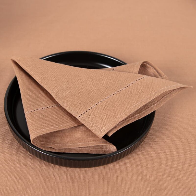 pellava puuvilla vaaleanruskea lautasliina