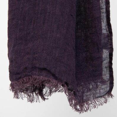 tummanvioletti pellavahuivi