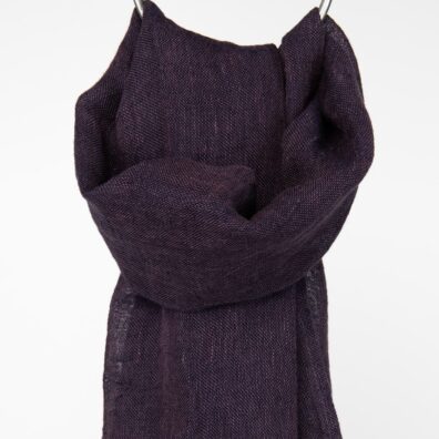 tummanvioletti pellavahuivi