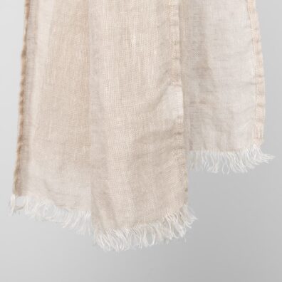 ruskeankermanvärinen pellavahuivi