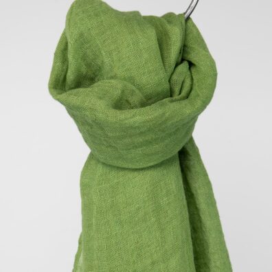 Pellavainen limenvihreä huivi