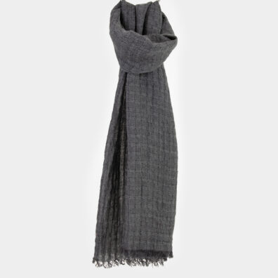 Harmaa pellavainen huivi