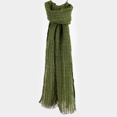 Vihreä pellavainen huivi