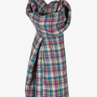 Ruudullinen pellavahuivi