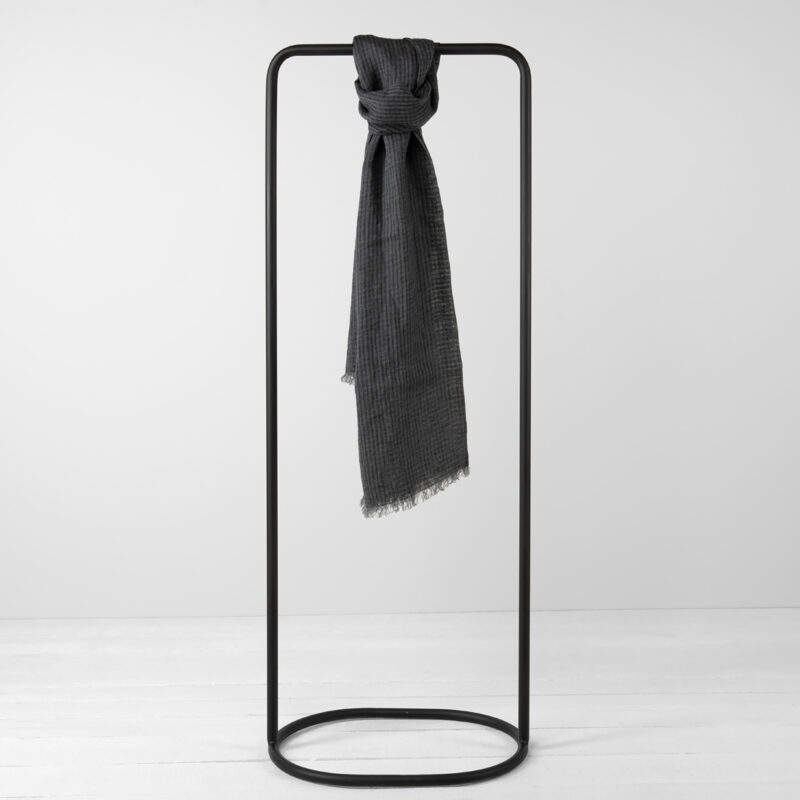 pellava huivi harmaa ruudullinen