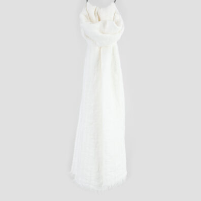 Valkoinen pellavahuivi