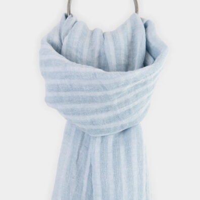 Vaaleansininen pellavahuivi