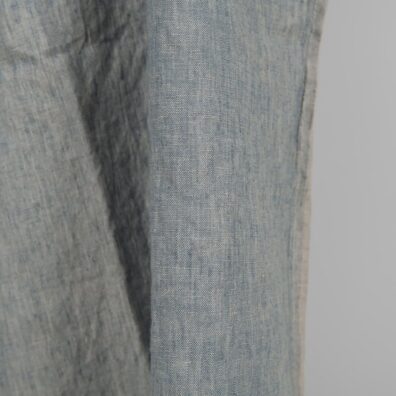 Pellavakangas sininen-vaaleanharmaa melanssi pesty, koostumus 100% pellavaa, myydään metreittäin