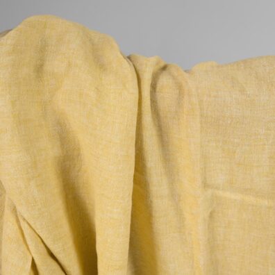 Pellavakangas keltainen leveä pesty pehmeä, joustava, ihoystävällinen