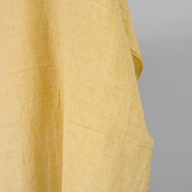 Pellavakangas keltainen leveä pesty, leveys 285cm