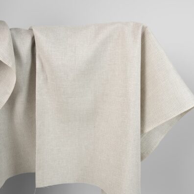 Pellavakangas luonnollinen harmaa-valkoinen ruudullinen