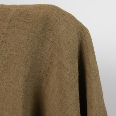 Pellavakangas sammaleenruskea leveä pesty soveltuu vaatteiden ja kodintekstiilien ompeluun