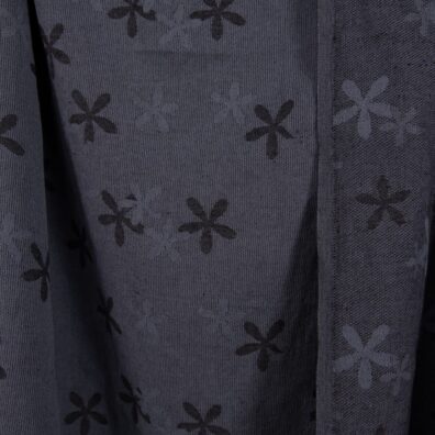 Puolipellavainen jacquard siniharmaa jossa on kukkia pesty, pehmeä, joustava, ihoystävällinen