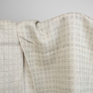Pellavakangas jacquard beige ruudullinen