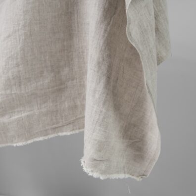 Raskas pellavakangas beige pesty, pehmeä, joustava, ihoystävällinen