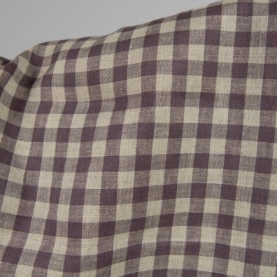 Pellavakangas violetti - luonnonharmaa ruudullinen, metreittäin