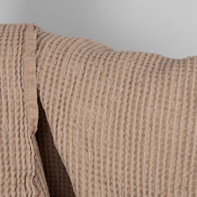 Puolipellavainen kangas vohveli vaaleanruskea pesty pyyhkeitä, kylpytakkeja varten