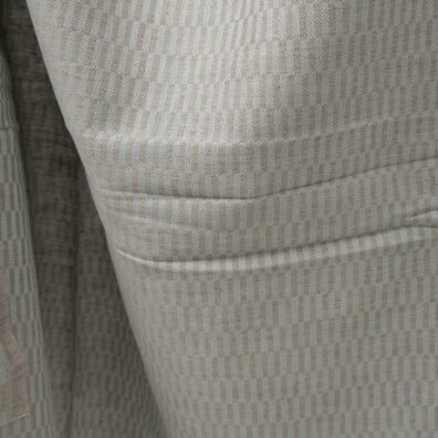 Puolipellavainen kangas luonnonharmaa-vihertävä raidallinen twill