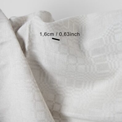 Pellava-puuvillakangas beige ruudullinen