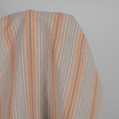 Puolipellavakangas vaaleanruskeaa kuvioraitaa pesty, pehmeä, joustava, ihoystävällinen