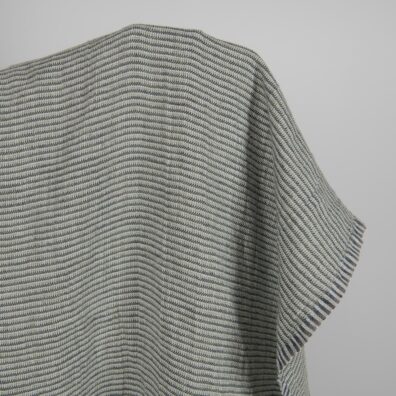 Pellavakangas harmaanvihertävä kuvioitu pesty, leveys 145cm