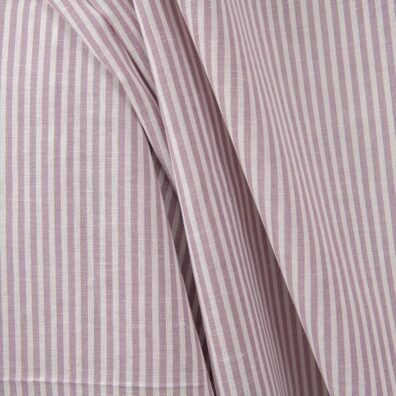 Pellava-puuvillakangas liila raidallinen leveä