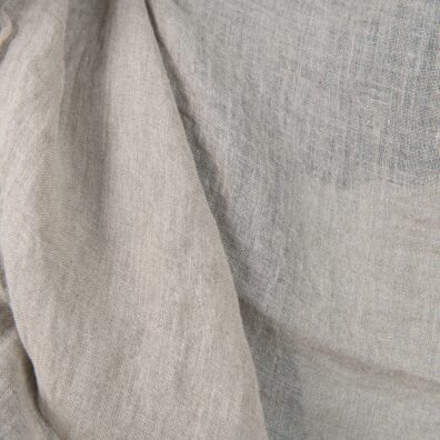 Luonnonharmaa pellavakangas harso pesty, pehmeä, joustava, ihoystävällinen