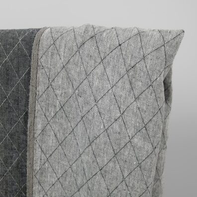 Sininen kaksipuolinen pellavakangas jossa on timanttikuvio pesty, pehmeä, joustava, ihoystävällinen