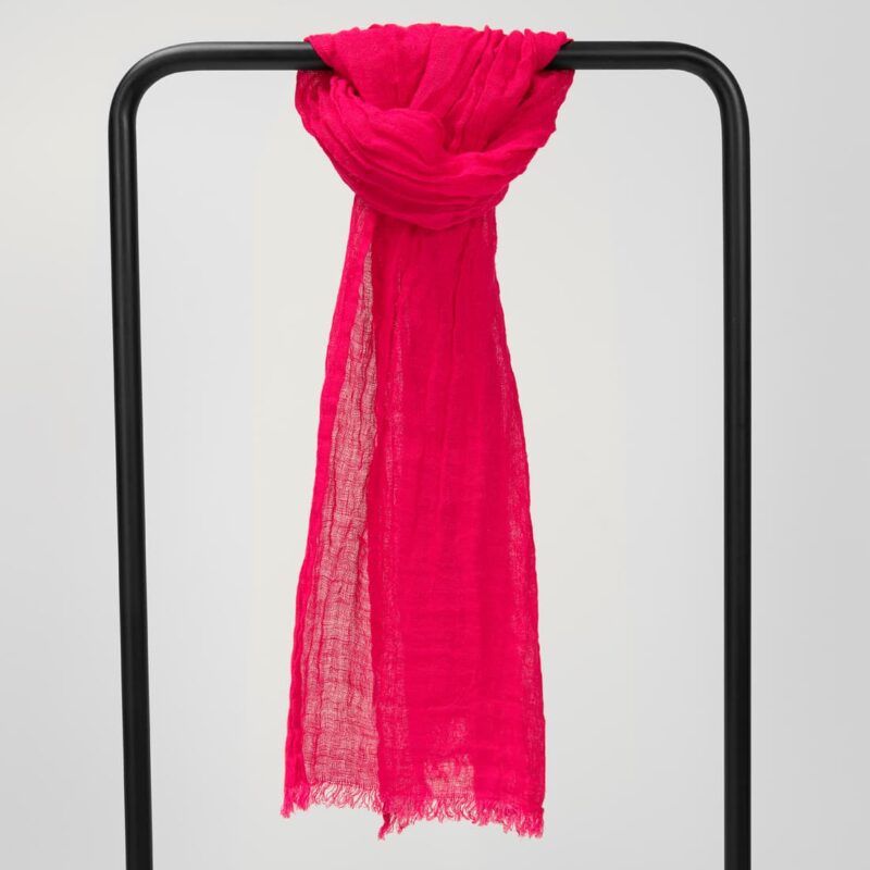 FINO tumma vaaleanpunainen pellava huivi