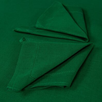 Pellava-puuvilla smaragdinvihreä lautasliina