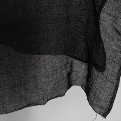 Pellavakangas harso musta pesty, pehmeä, joustava