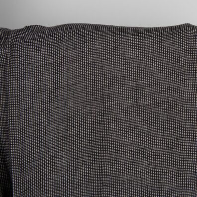 Pellavakangas kuviollinen kaksipuolinen pesty, kudottu musta ja beige lanka