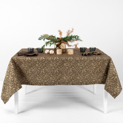 ATLANTA ruskea puolipellava pöytäliina