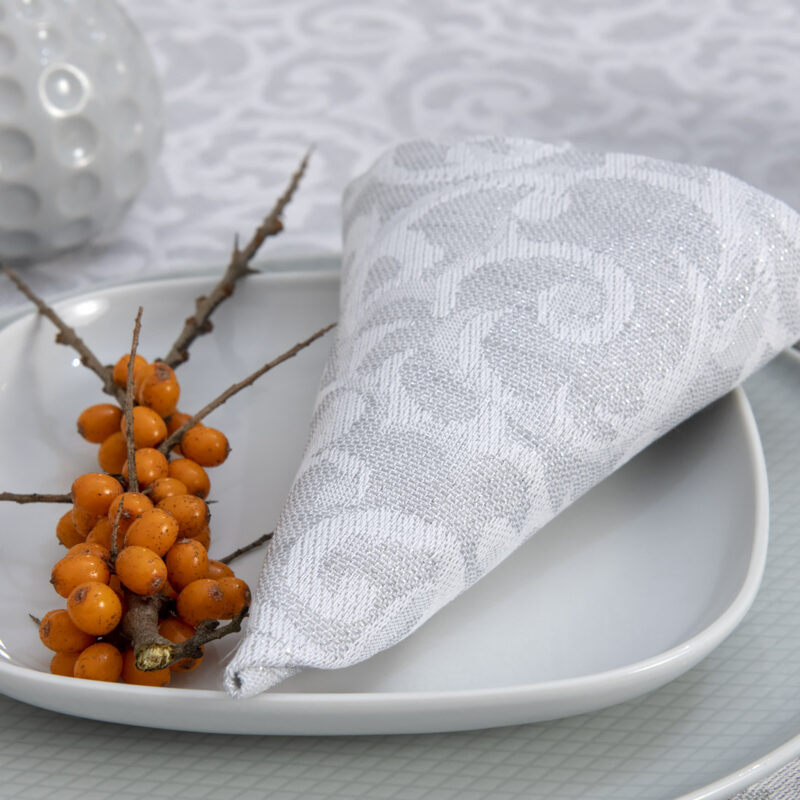 ATLANTA vaaleanharmaa puolipellava lautasliina