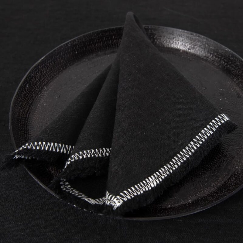 ALBA pellava lautasliina musta