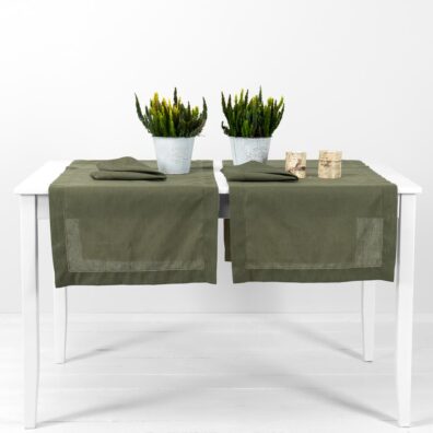 LUNA puolipellava oliivinvihreä kaitaliina