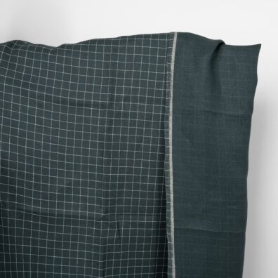 Pellavakangas tummansininen ruudullinen kaksipuolinen