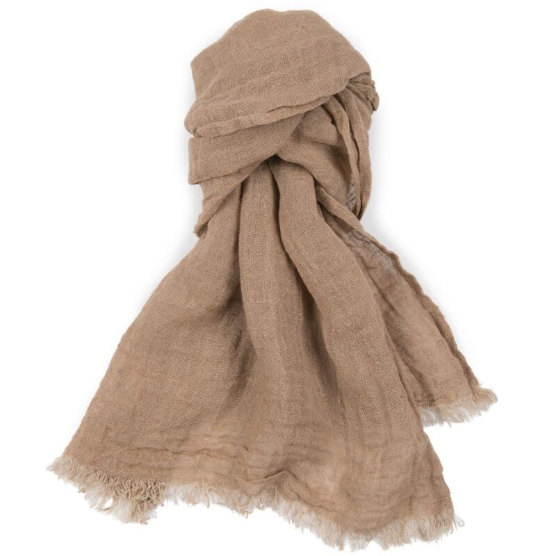 FINO taupe pellavahuivi