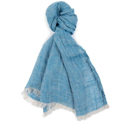 FINO harmaansininen pellavahuivi