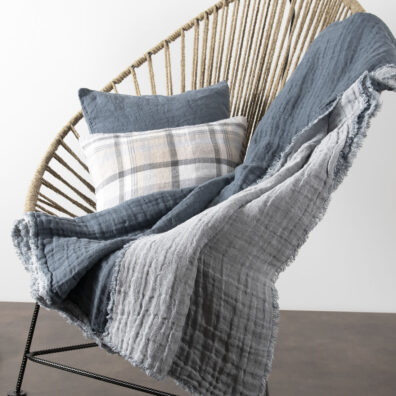 Pellava huopa harmaa kaksipuolinen