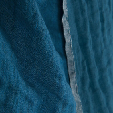 Pellavakangas sininen kaksipuolinen pesty, leveys 165cm