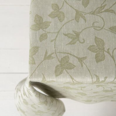 Puolipellava vihreä pöytäliina, jacquard