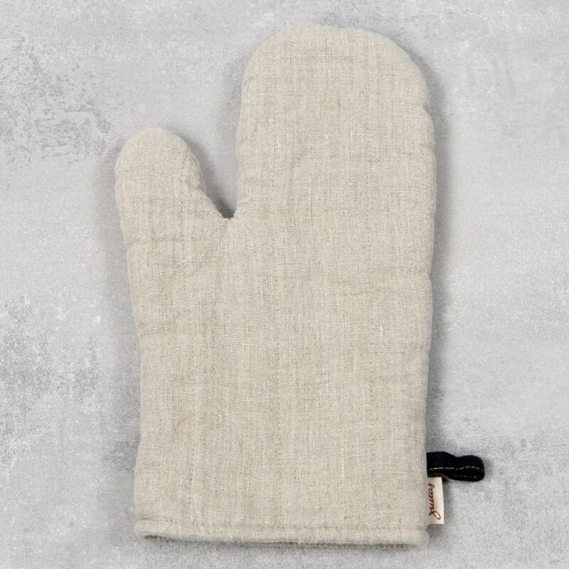 luonnollinen pellavanvärinen keittiökäsine