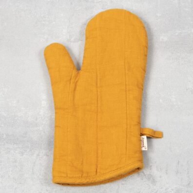keltainen pellavainen keittiökäsine