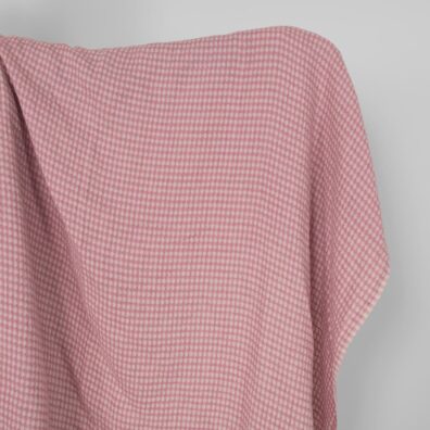 Pellavakangas harmaa-lila kuviollinen pesty