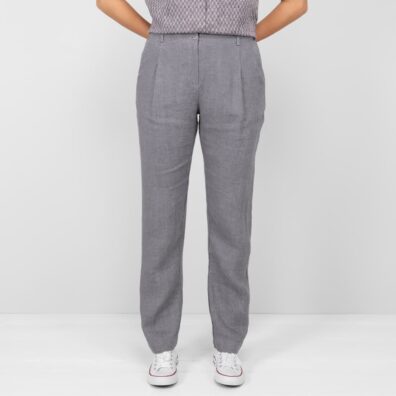 CALDI pellavahousut tummanharmaat