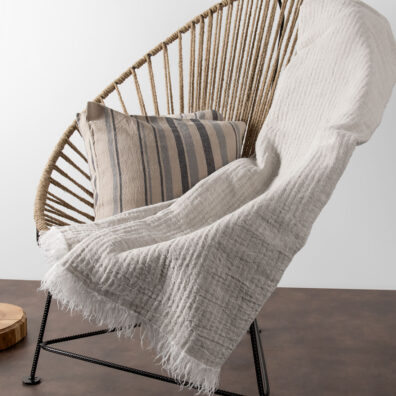 Pellava huopa beige kalanruotokudos