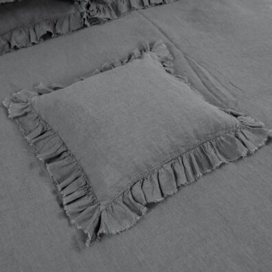 PROVANCE tummanharmaa tyynynpäällinen